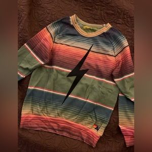 Aviator Nation Serape Tulum Bolt CrewNeck Sweatshirt L